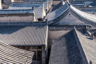 Eski Çin 'deki lüks konutun mimari kompleksi. 