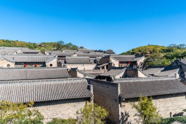 Eski Çin 'deki lüks konutun mimari kompleksi. 