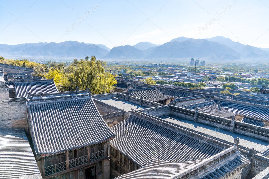 The architectural complex of the luxurious residence in ancient China 