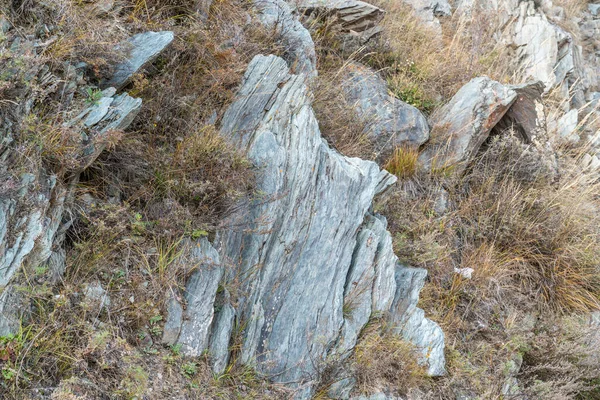 Uma Parede Pedra Uma Montanha Fora — Fotografia de Stock