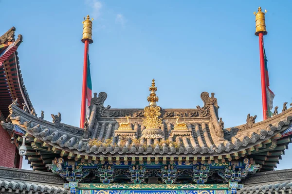 Buddhistiskt Tempel Konstruktion Wutai Berg Natursköna Plats — Stockfoto