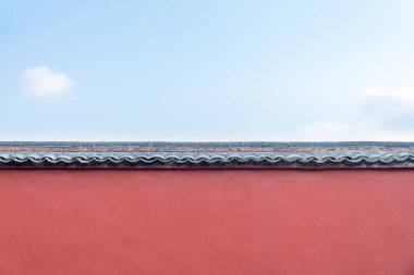 Wutai Dağı manzaralı bir yerde Budist tapınağı inşaatı 