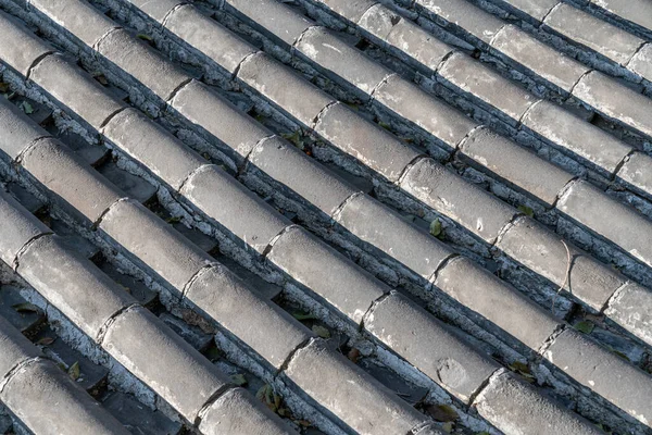 Серые Крыши Древних Китайских Зданий — стоковое фото