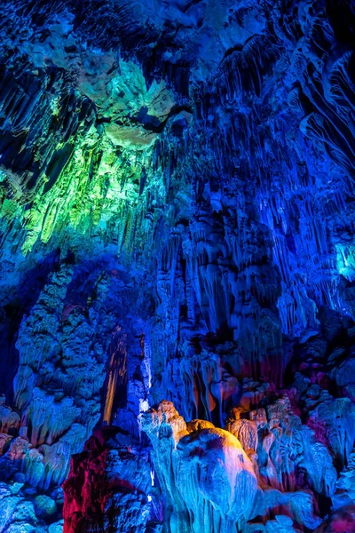 Nád Fuvola Szikla Festői Hely Guilin Guangxi Kína — Stock Fotó