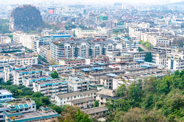 Uma Vista Aérea Cidade Guilin Província Guangxi China — Fotografia de Stock