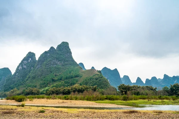 Berge Und Wasser Fluss China — Stockfoto