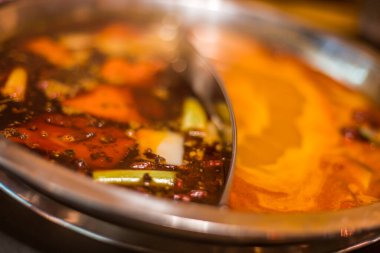 Sıcak ve baharatlı mandalina ördeği yakın plan. 