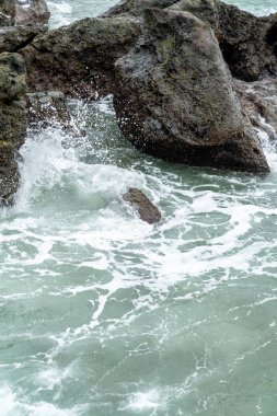 Beihai, Guangxi, Çin 'deki Weizhou Adası plajı.