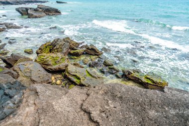 Beihai, Guangxi, Çin 'deki Weizhou Adası plajı.