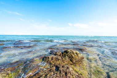 Denizde dalgalar ve kayalar