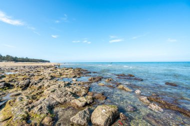 Denizde dalgalar ve kayalar