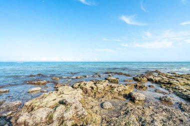 Denizde dalgalar ve kayalar