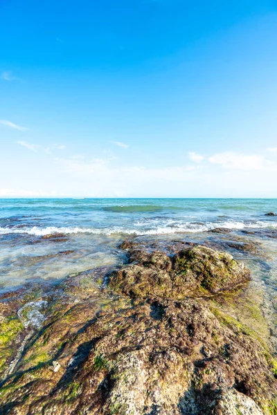 Denizde dalgalar ve kayalar