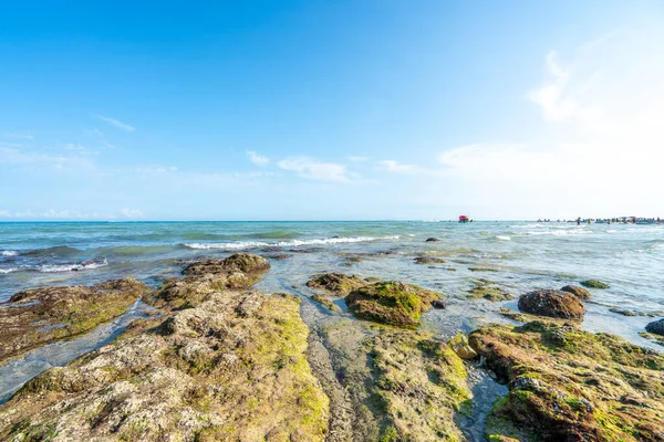 Denizde dalgalar ve kayalar