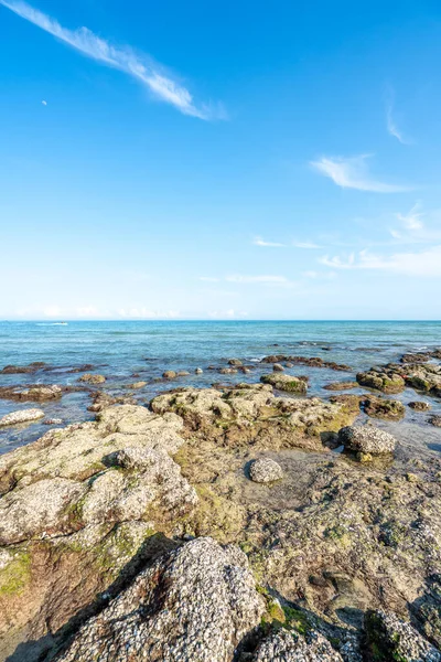 Denizde dalgalar ve kayalar