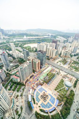 Nanning 'in havadan görünüşü, Guangxi Eyaleti, Çin