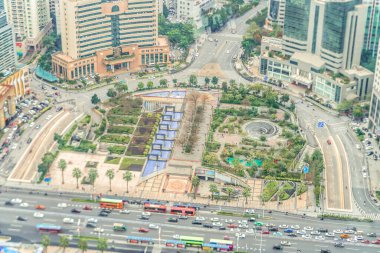 Nanning 'in havadan görünüşü, Guangxi Eyaleti, Çin