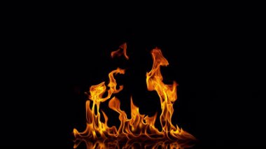 Ateş Ateşi 'nin Süper Yavaş Çekimi, Kara Arkaplan' da izole edildi. 4K 'de yüksek hızlı sinema kamerasıyla çekilmiş..