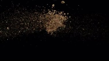 Toprağın birbiriyle çarpışmasının Süper Yavaş Hareketi Karayipler 'de 1000fps' de izole edildi. Yüksek Hız Sinema Kamerası, 4k.