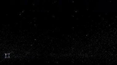 Yüzeyde Düşen Gerçek Yağmur Damlalarının Süper Yavaş Çekimi, Karayel 'de izole edilmiş, 1000fps' de. Yüksek Hız Sinema Kamerası, 4K.