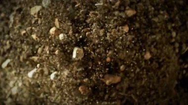 Kayalarla Patlayan Toprağın Süper Yavaş Çekimi. Kameraya doğru, 300 fite doğru. Yüksek Hız Sinema Kamerası, 4k.