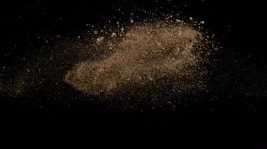 Toprağın birbiriyle çarpışmasının Süper Yavaş Hareketi Karayipler 'de 1000fps' de izole edildi. Yüksek Hız Sinema Kamerası, 4k.