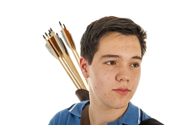 Boy archer in close up — Stock Photo, Image