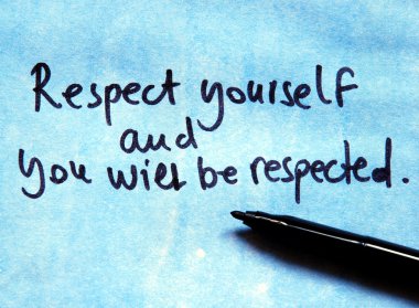 Kendine saygı metin