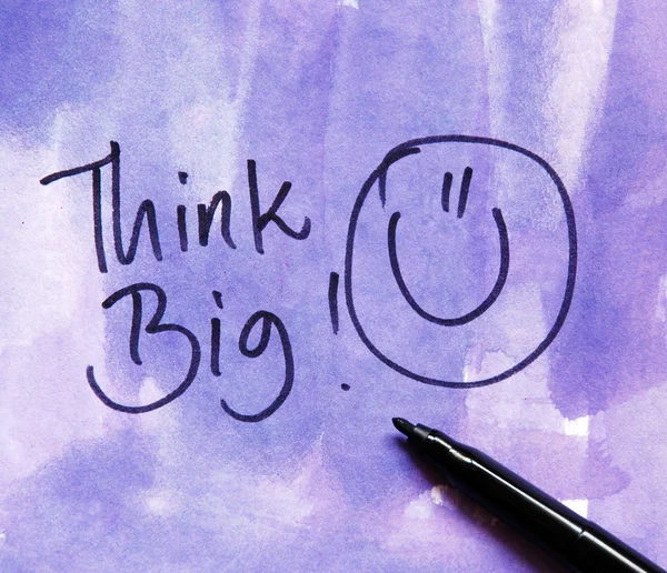 Motivational message think big — Stock Photo, Image