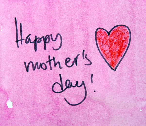 Happy mothers day note — Stock Photo, Image