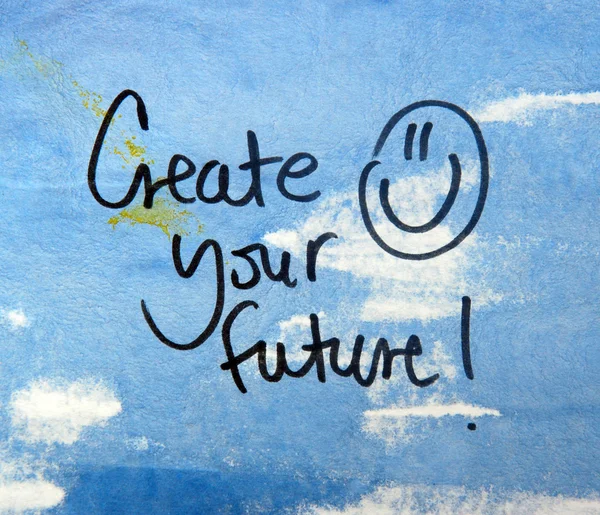 Inspirerande meddelande skapa din framtid — Stockfoto