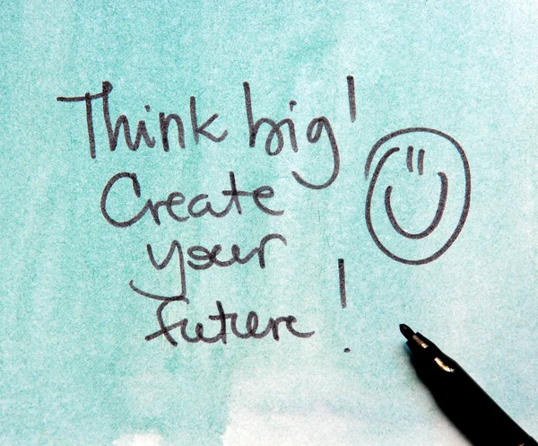 Pense grande e criar o seu futuro — Fotografia de Stock