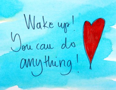 motivational message wake up clipart