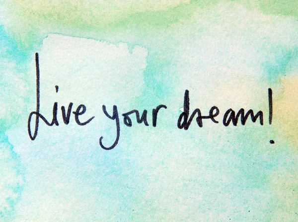 Live your dream text — Stock Photo, Image