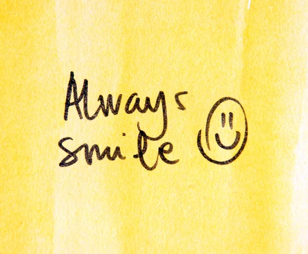 Always smile text — Stock Photo, Image