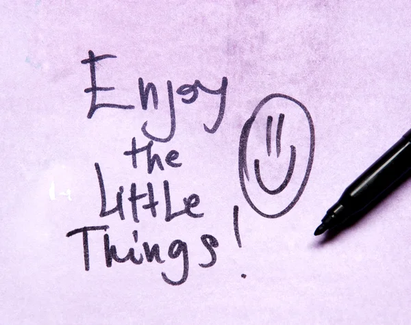 Ciesz się małymi rzeczami. — Zdjęcie stockowe