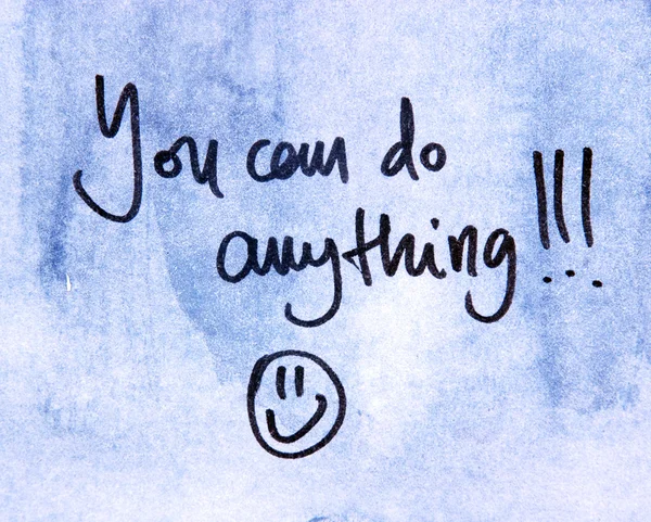 Você pode fazer qualquer coisa. — Fotografia de Stock