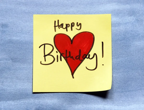 Happy birthday message — Stock Photo, Image