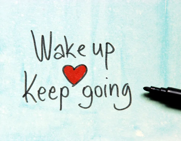 Wake up and keep going — Stock Photo, Image