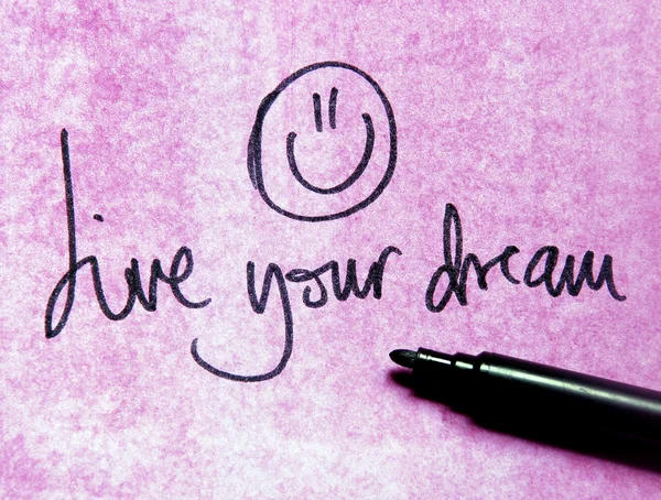 Live your dream message — Stock Photo, Image