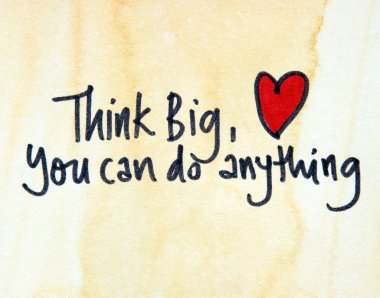 Think big! message clipart