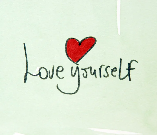 Αγαπάς τον εαυτό σου με την καρδιά — Φωτογραφία Αρχείου