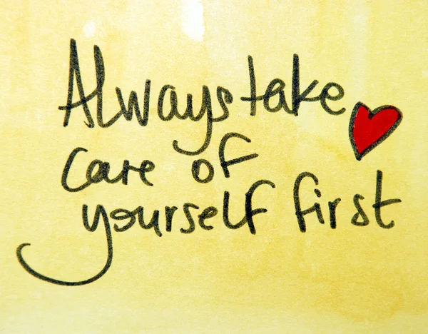 Always take care of yourself first — Stock Photo, Image