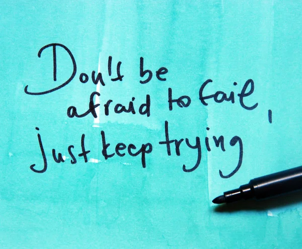 Να μην είστε φοβισμένος να αποτύχει — Φωτογραφία Αρχείου