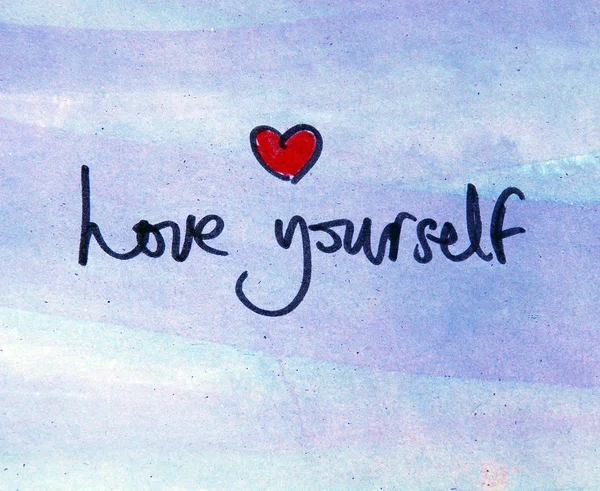 Kochaj siebie z serca — Zdjęcie stockowe