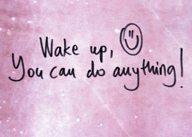 wake up you can do anything clipart