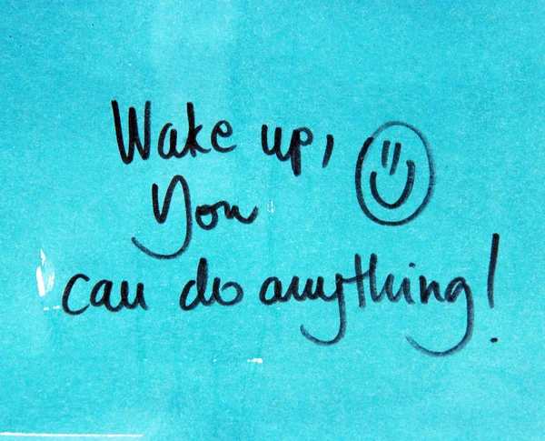 Svegliati, puoi fare qualsiasi cosa. — Foto Stock