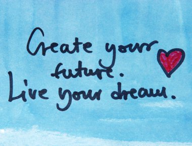 Create your future message clipart