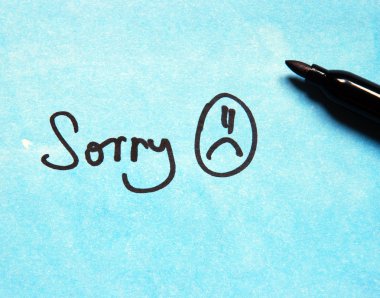 Gülümseme ile özür Not