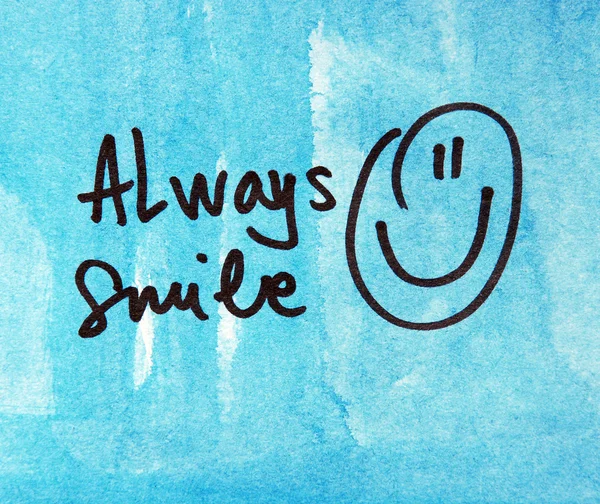 Always smile inscription — Stock Photo, Image